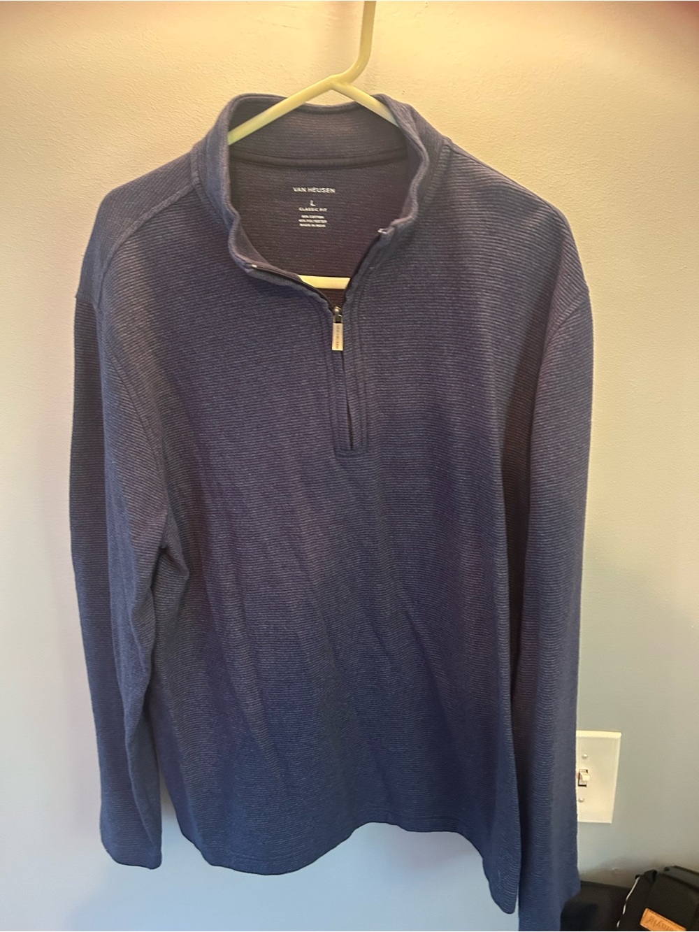 Van Heusen Men's Blue Half-Zip Sweater